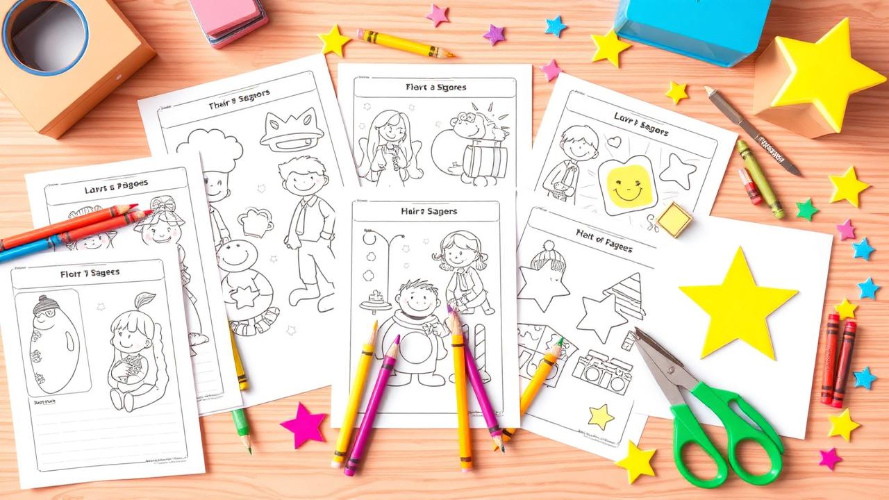 Friendly illustration for Printable Library