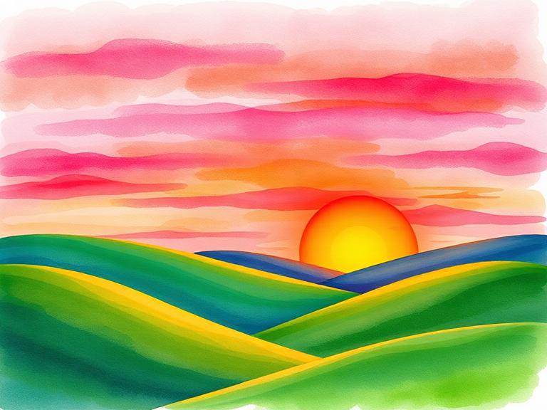 Sunset Landscape Painting